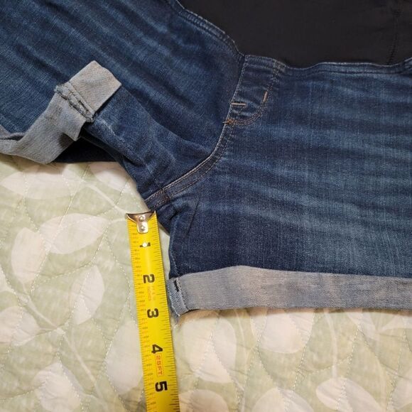 Maternity Blue Jean Shorts - Picture 3 of 7